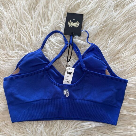 Darc Sport SSDDNFGU FRVR Everson Seamless Sports Bra Cobalt Size Large - Picture 5 of 8
